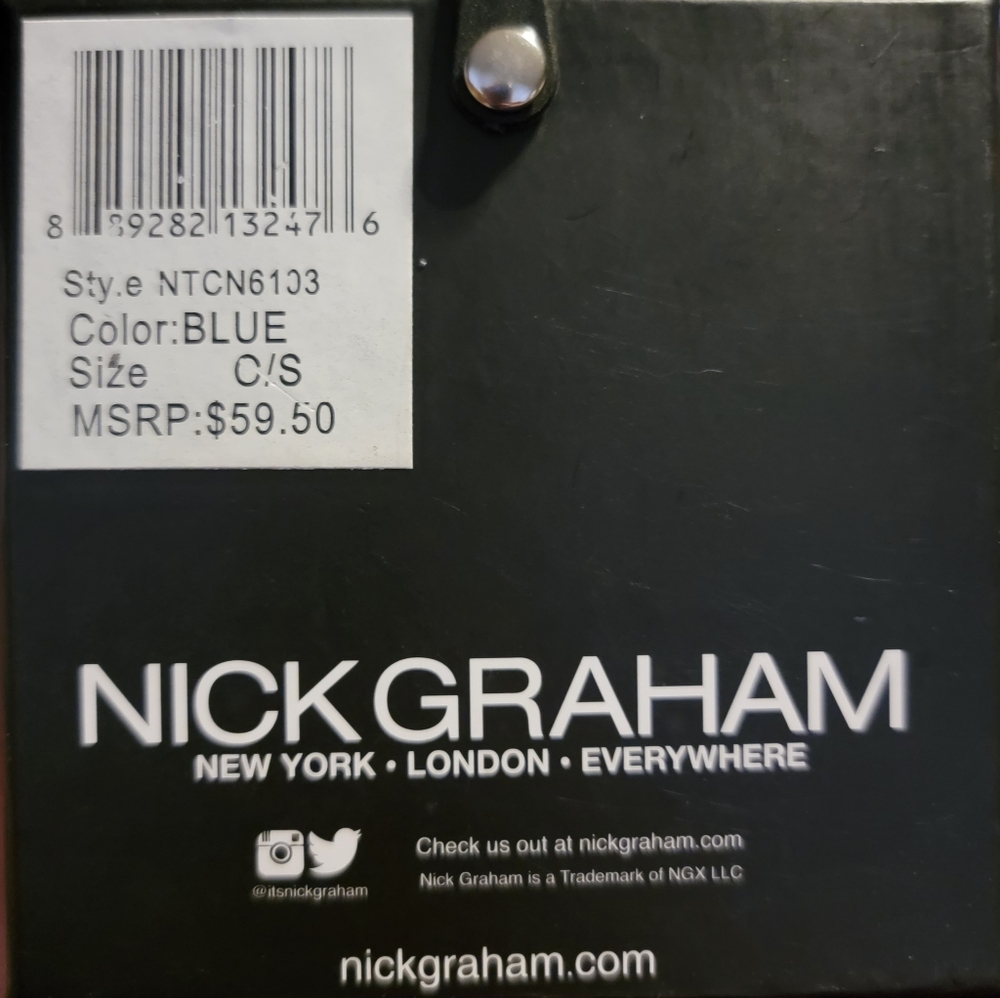 Nick Graham Mens Lapel Pin & Pocket Square Gift Set Msrp $59.50 NWT - Picture 3 of 3